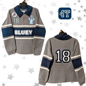 Bluey 4T Varsity Polo Longsleeve Sweatshirt